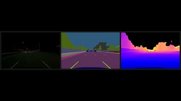 Multitask Segformer SHIFT dataset scene 1bdf-2fe0