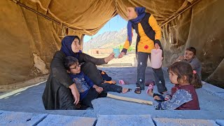 Struggle for Life: Sakineh and her Children's Effort to Set up a Tent