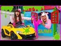 Loja de Slime da Laurinha e como fazer slime - Drive Thru Slime for kids and how to make slime