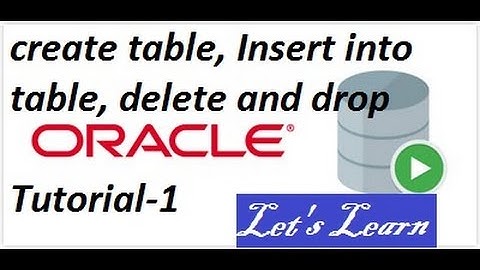 TUTORIAL-1 Create, insert, delete #SQL #SQLTutorial #LearnSQL #SQLForBeginners #SQLBasics #oracle