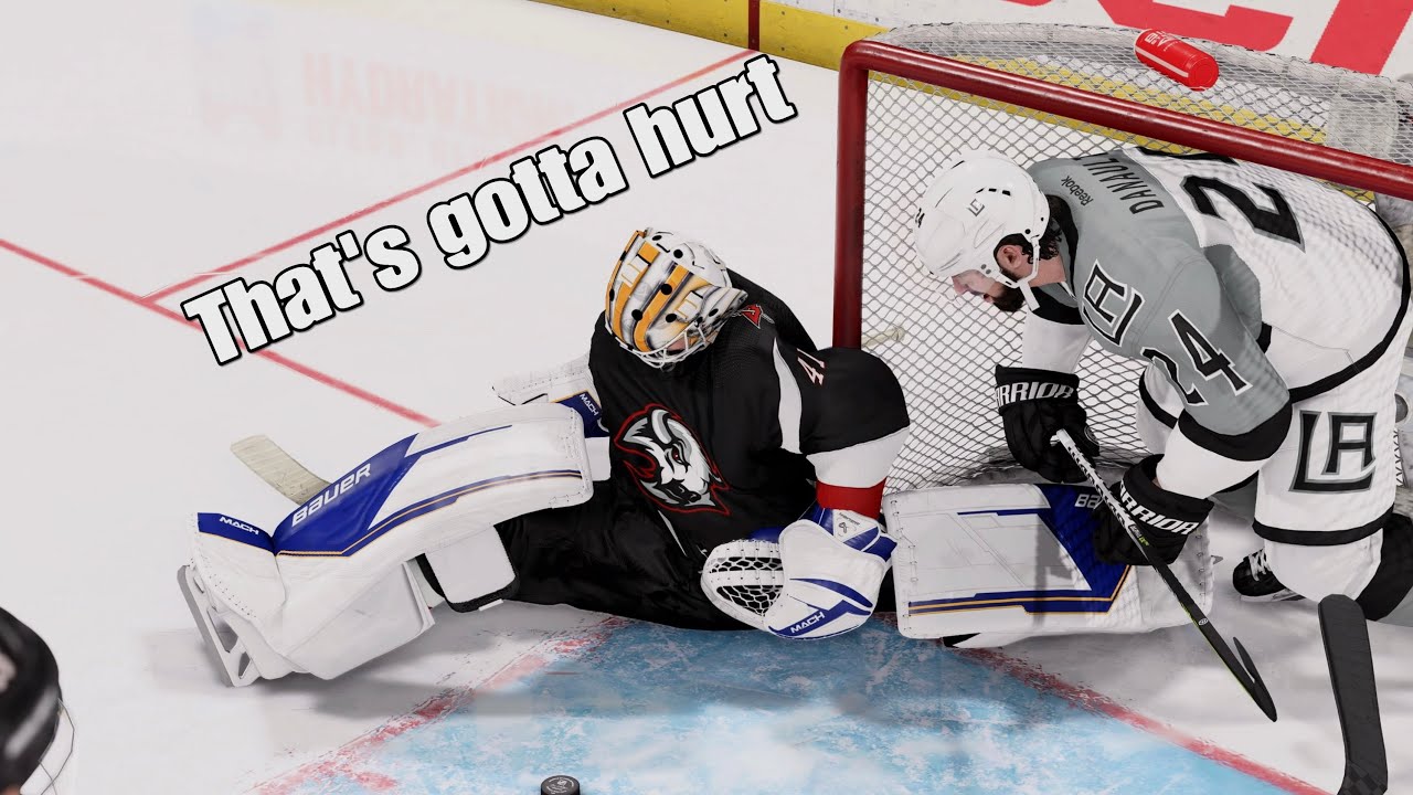 NHL goalie hit YouTube