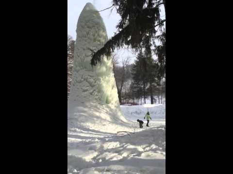 Ice volcano forms
