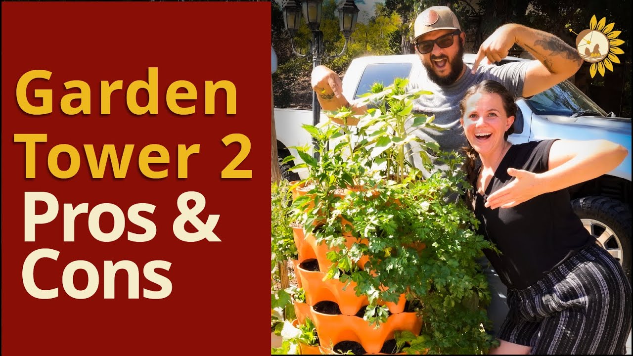 Garden Tower Project 2: One Year Review - YouTube