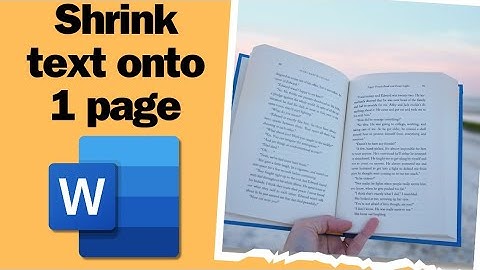 How to fit the text onto one page in Microsoft word|shrink word document to one page