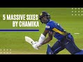 5 massive sixers by chamika karunaratne  blue cricket