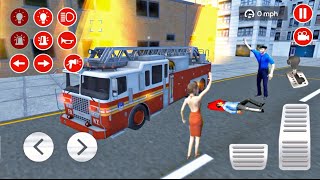 Real Fire Fighting Rescue Car Driving Simulator - 911 Engine Car Games - Android Gameplay screenshot 5