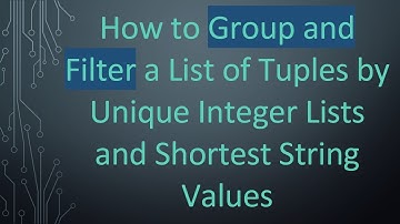 How to Group and Filter a List of Tuples by Unique Integer Lists and Shortest String Values