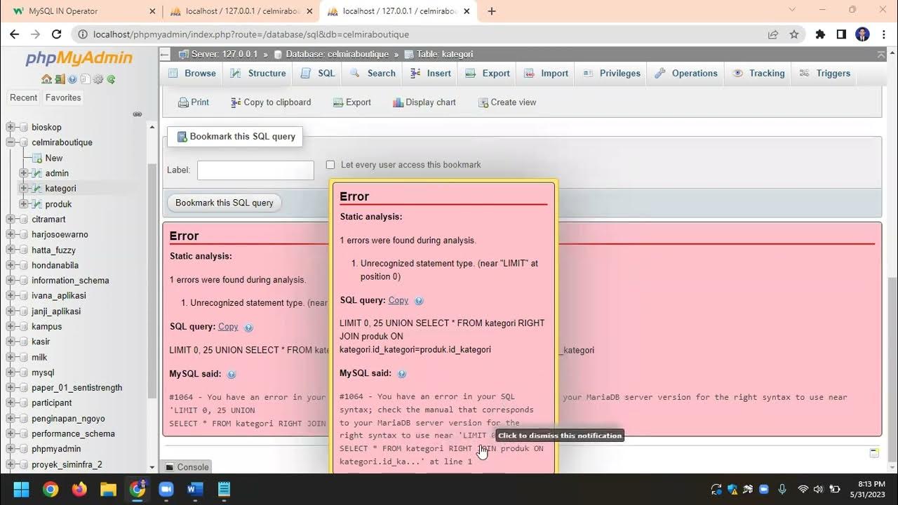 8.3 mysql