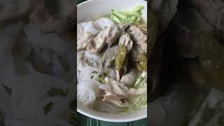 Homemade Tasty Khmer Noodle With  Mackerel Fish Soup And Fresh Vegetables - SreynichDish