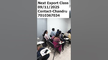 Export class in chennai!ஏற்றுமதி பயிற்சி வகுப்பு தமிழில்!