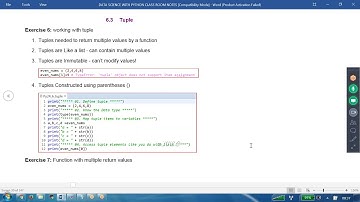 12  Data Science With Python Tutorial Tuple