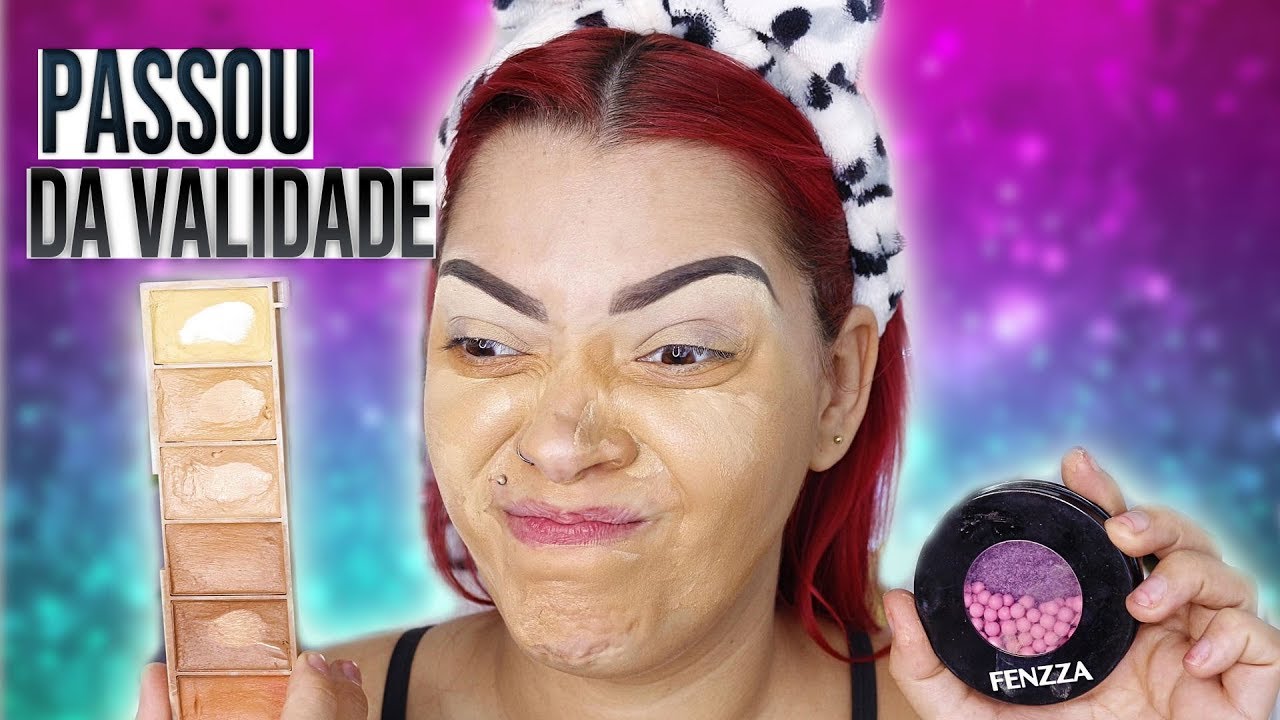 FIZ UMA MAKE COM OS PRODUTOS MAIS VELHOS DA PENTEADEIRA