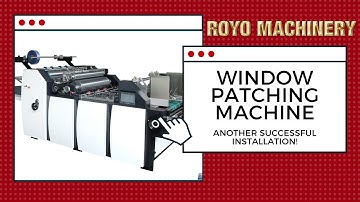 Another Successful Installation - Window Patching Machine RGK-1080T