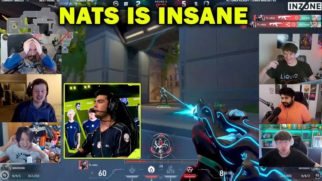 Streamers React to TL nAts’ INCREDIBLE 4K vs GIANTX in VCT EMEA (Elimination Match)
