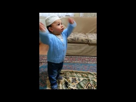 Zikir çeken Bebek sadece 14 aylık #Bebekvideosu / muslim babe allah chanting attracts