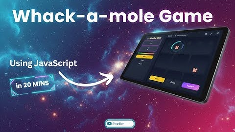 Whack-a-mole Game|| Game-7 || HTML|| CSS|| JavaScript || Tutorial || Frontend|| @CodlerOfficial