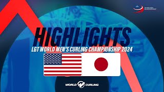 United States v Japan - LGT World Men's Curling Championship 2024 - Highlights