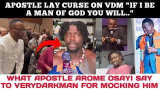 😱“IF I BE A MAN OF GOD YOU WILL..” AS APOSTLE AROME OSAYI LAY CU,R.SE ON VERYDARKMAN