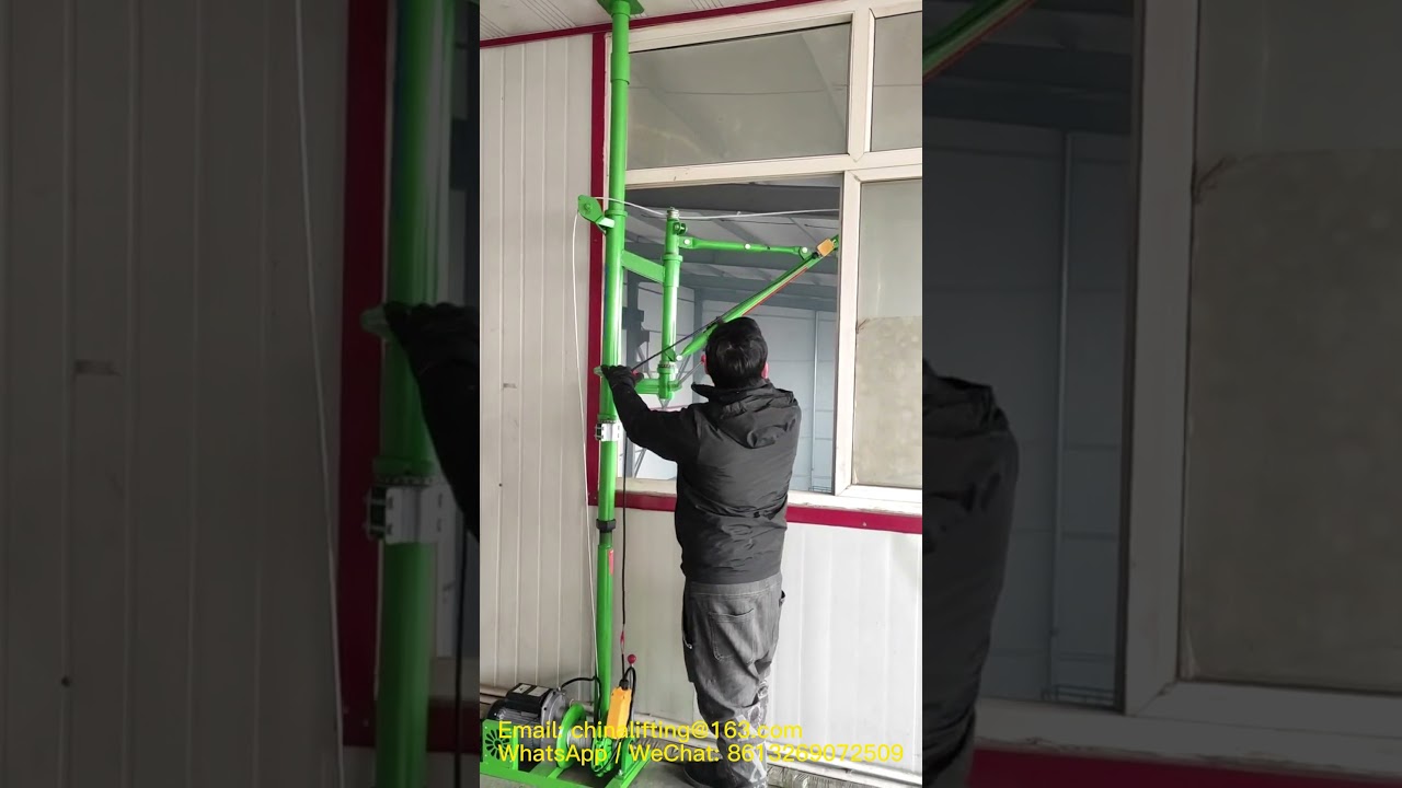 01 Small building construction folding arm Indoor outdoor lifting equipment lifting machine crane