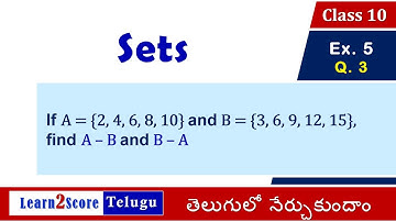10th Class Sets Exercise 2.5 Question 3 AP TS