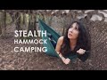 Stealthy hammock camping  hiding in the woods