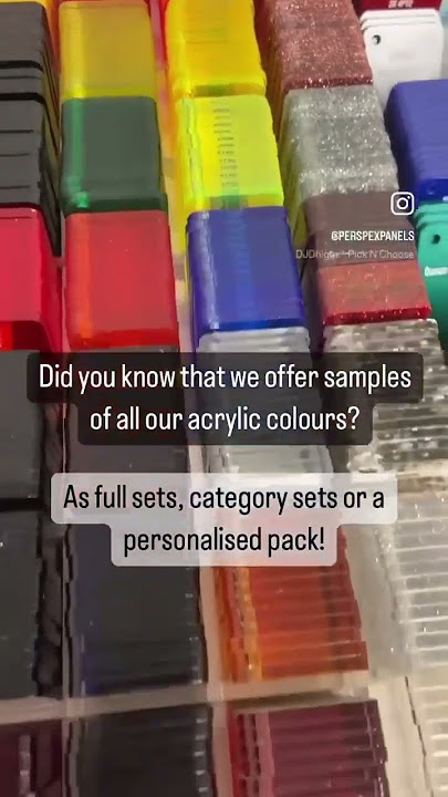 Perspex Acrylic Colour Samples 🌈 #acrylic #perspex #colourswatches #coloursamples #artsandcrafts