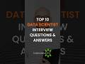 Top 10 Real Data Scientist Interview Questions (Most Candidates Fail These) #datascientist #data
