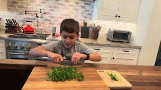 How to Chop with a Chef’s Knife @cookwithaiden 