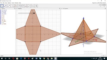 Animated Net of Pyramid in Geogebra Sthir