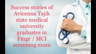 Atsmu Graduates Success Stories In Fmge Mci Exam Mbbs Abroad Mbbs In Russia Mbbs Tajikistan