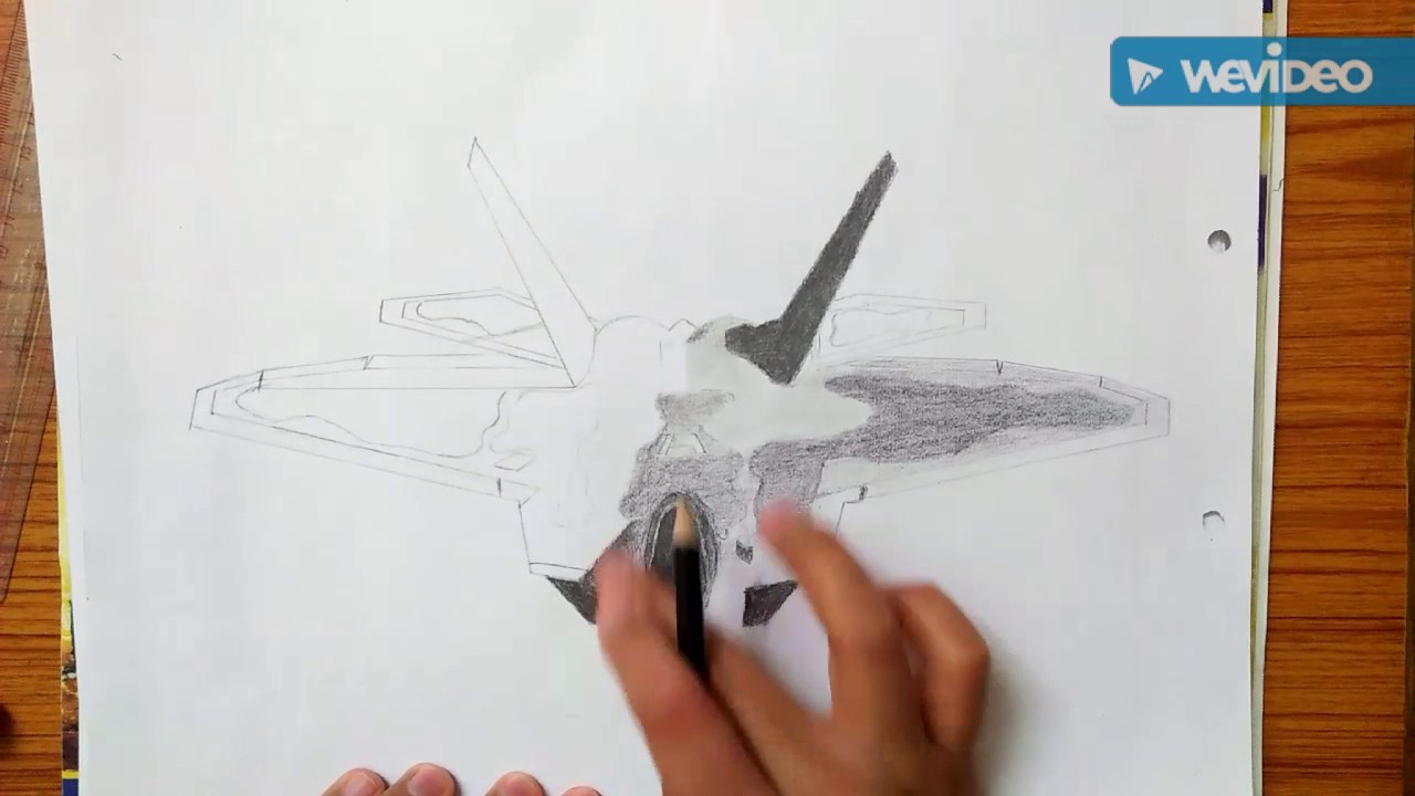 How to draw f-22 Raptor - YouTube