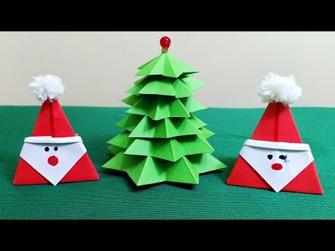 Video Làm cây thông và ông già Noel bằng giấy đơn giản |... - youtube