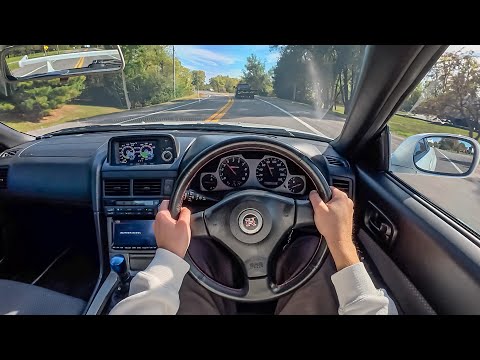 1999 Nissan Skyline R34 GT R POV Test Drive Binaural Audio