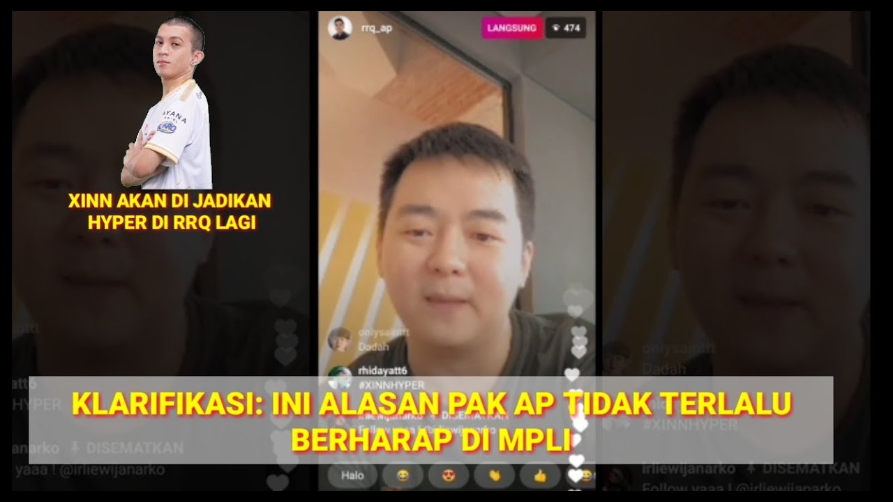 XINN DI KEMBALIKAN MENJADI HYPER RRQ DAN ALASAN PAK AP TIDAK TERLALU ...