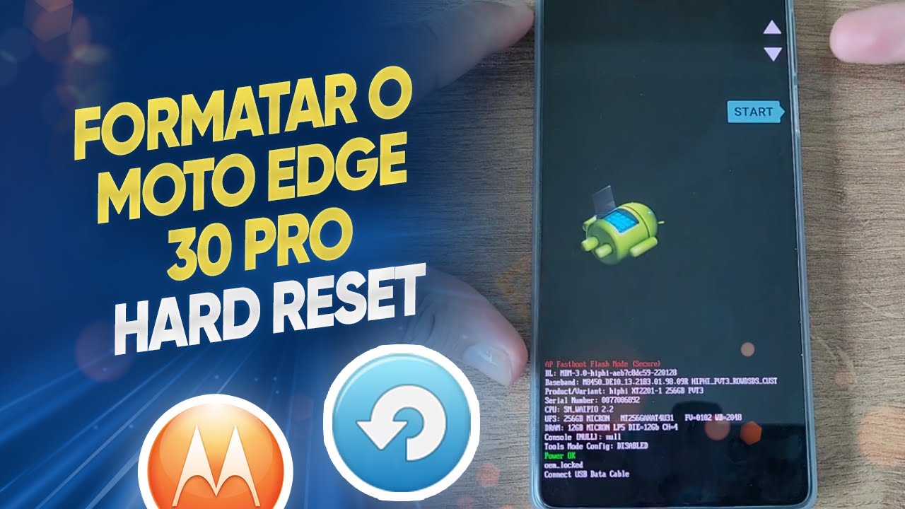 Como formatar o Moto Edge 30 Pro - Hard Reset - YouTube