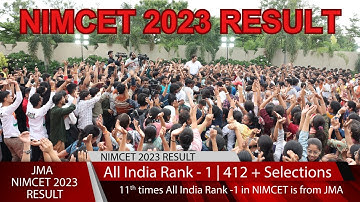 NIMCET 2023 RESULT | AIR 1 KUSH JAISWAL | 11th times All India Rank 1 is from JMA | 412+ SELECTIONS