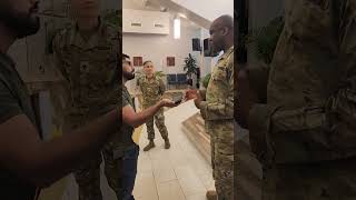 Maj. Joseph Okpe and SSG Yahaira Ocasio  welcomed Metro newspaper to the installation's chapel.