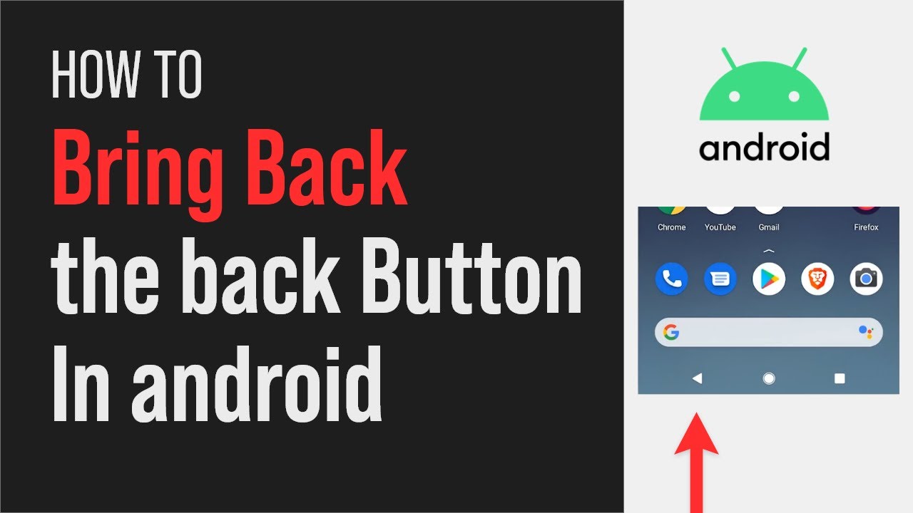 How To Bring Back The Android Back Button (Still works 2023) 