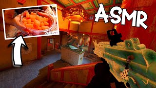 ASMR Eating Orange Slices/Gummies!🍊(Background Rainbow Six Siege Gameplay)