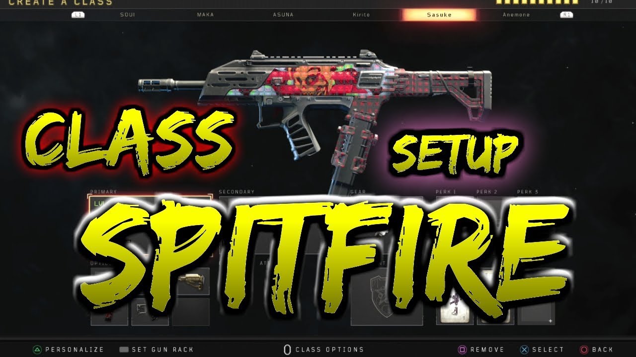 (BO4) BEST SPITFIRE SMG CLASS SETUP! (BLACK OPS 4)