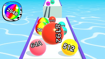 Ball Run 2048 - All Levels Gameplay Android, iOS ( Levels 2550 )
