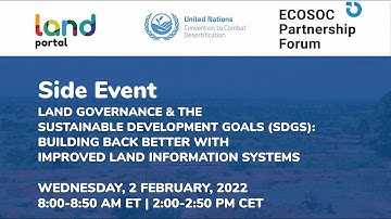 Land & the SDGs: Building Back Better with Land Information