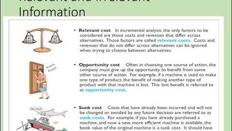 Introduction to Short Term Decision Making and Relevant Costs