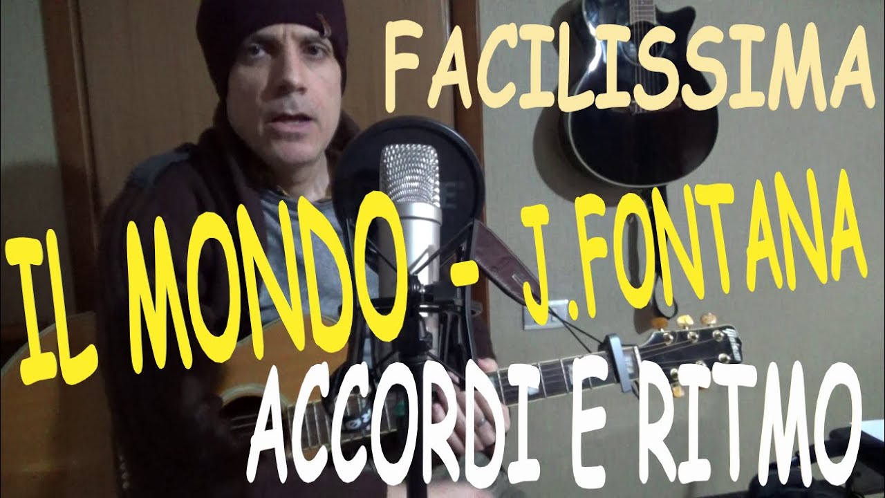 il mondo - chitarra accordi e ritmo - jimmy fontana - facile - YouTube