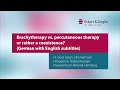 Congress lecture | Brachytherapy vs. percutaneous radiotherapy | Dr. Zimmermann | EN subbed