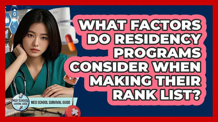 What Factors Do Residency Programs Consider When Making Their Rank List? - Med School Survival Guide