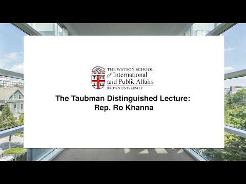 The Taubman Distinguished Lecture: Rep. Ro Khanna