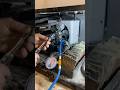 Fixing a pop machine with a bad condenser fan motor and was low on refrigerant. #HandsomeOrHandy