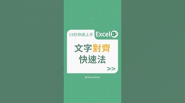 文字對齊快速法 #data #excel #excel教學 #大數據 #學習成長 #excel功能 #excel基礎 #excel技巧