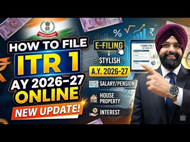 [Video] ITR 1 FILING ONLINE 2026-27 LATEST INCOME TAX update Salary income HOUSE PROPERTY TDS